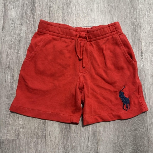 Polo Ralph Lauren Other - Polo Ralph Lauren Shorts Boys 4T Red Big Pony Sweat French Terry Elastic Waist